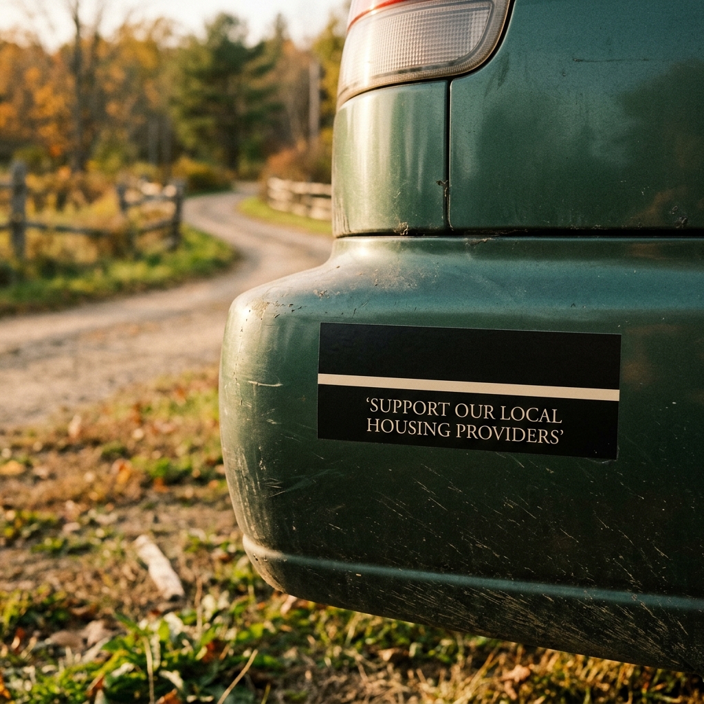 Thin beige line landlord bumper sticker