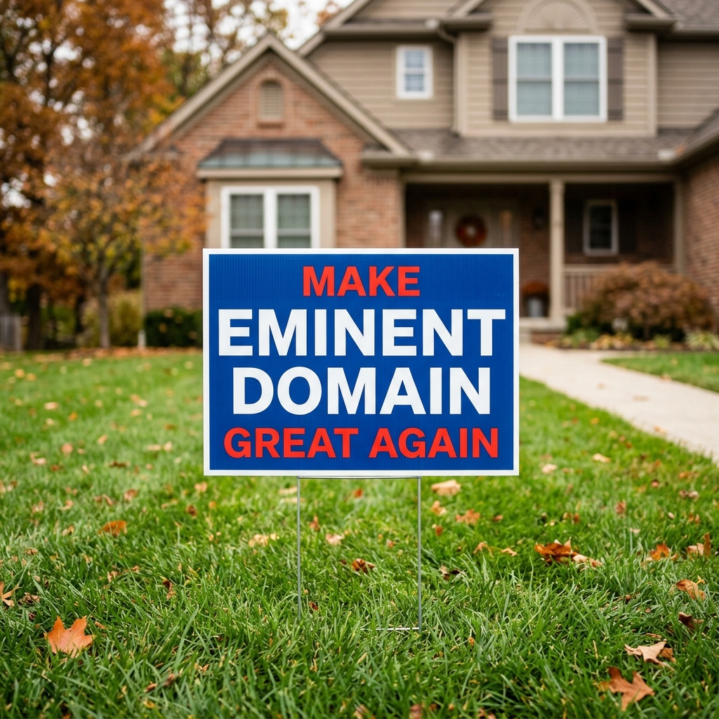 Eminent Domain yard sign